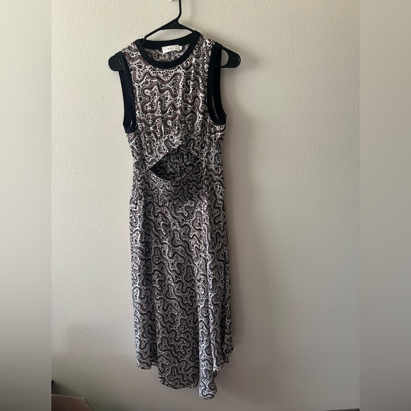 A.L.C. Paisley Printed Silk Sandra Dress size 8 - Picture 3 of 9